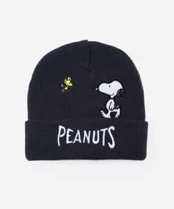 gorro infantil texturizado snoopy cinza UNICO