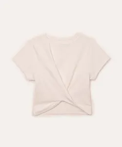 cropped de algodão juvenil torcido na barra off white 12