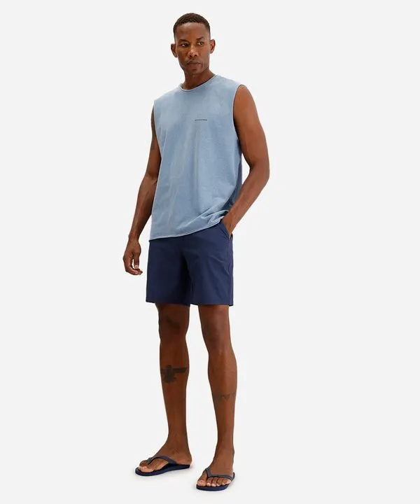 short boardshort reto azul 48