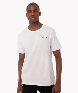 camiseta de algodão keep on moving manga curta off white PP
