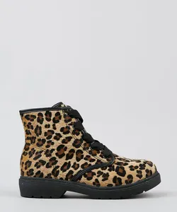 Bota Infantil Molekinha Tratorada Animal Print bege 30