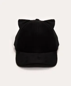 boné infantil aba curva com orelhas preto M