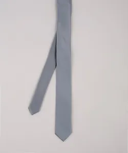 Gravata Masculina Slim Acetinada Cinza Único