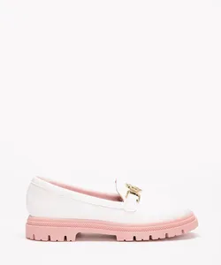 mocassim infantil coração molekinha branco 36