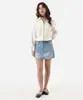 short saia jeans cintura alta azul 46