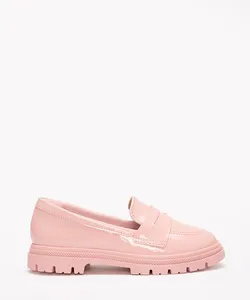 mocassim infantil verniz molekinha rosa 31