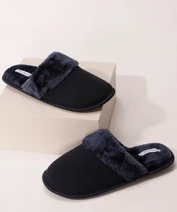 Pantufa com Pelúcia Azul Marinho 41-42