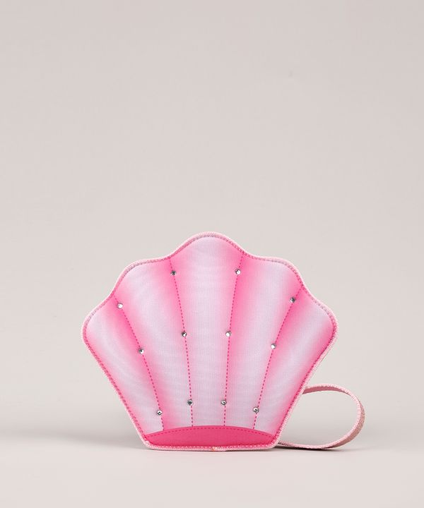 Bolsa Infantil de Concha com Brilho Rosa Único