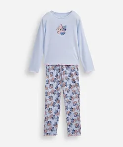 pijama longo infantil angel e stitch azul 6