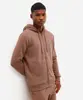 jaqueta masculina de moletom esportiva com capuz e bolso marrom GG