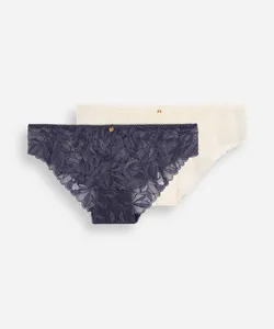 kit de calcinha de renda floral - sortido (kit) M