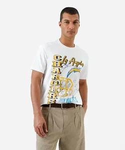 camiseta masculina relaxed nfl chargers off white PP