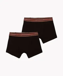 kit de 2 cuecas infantis de algodão boxer lupo preto GG