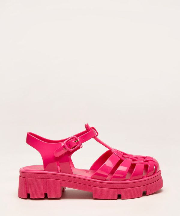 sandália infantil de plástico tratorada pink 29-30