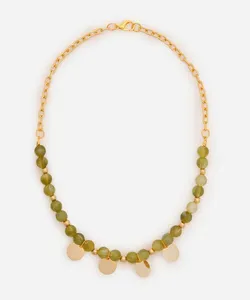 colar com miçangas dourado UNICO