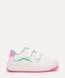 tênis infantil cano baixo velcro branco 27