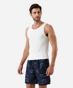 short masculino peixes cós elástico azul GG