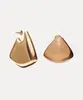 kit de 2 brincos femininos orgânicos assimétricos dourado UNICO