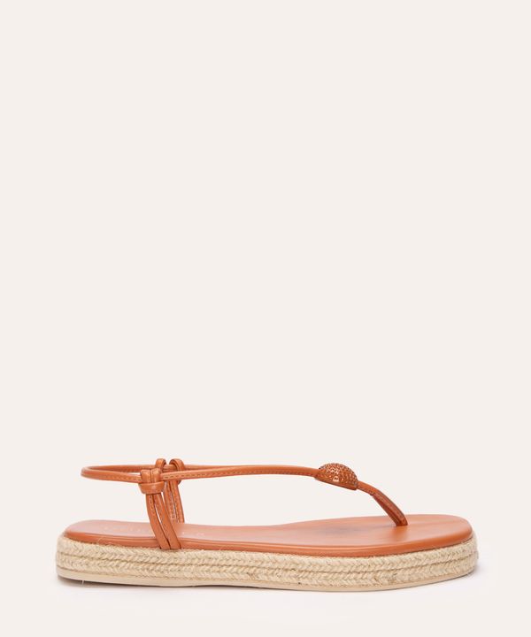 rasteirinha flatform texturizada oneself marrom 34