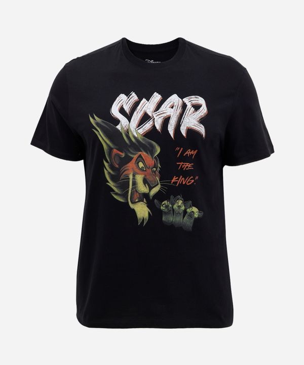 camiseta comfort masculina scar o rei leão preta M