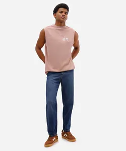 calça reta masculina jeans azul 38
