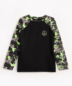 camiseta camuflada manga longa proteção uv preta 12