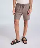 bermuda reta masculina de sarja cós elástico texturizada cinza P