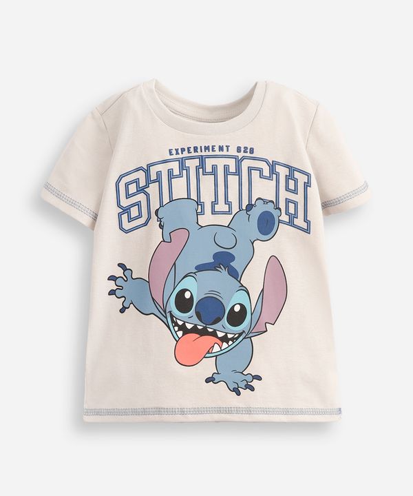 camiseta infantil de algodão stitch cinza 5