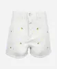 short jeans juvenil com limões bordados branco 12