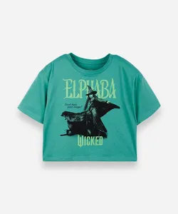 camiseta infantil over wicked elphaba verde 16
