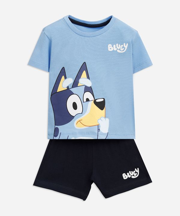 pijama infantil de algodão bluey azul 4
