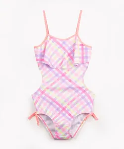 maio infantil vichy com babado multicor 4