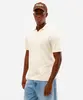 polo masculina de tricot manga curta texturizada off white G