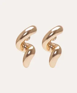 brinco torcido espiral dourado UNICO