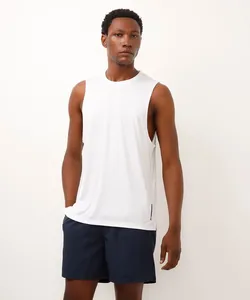 regata esportiva machão muscle fit branca G