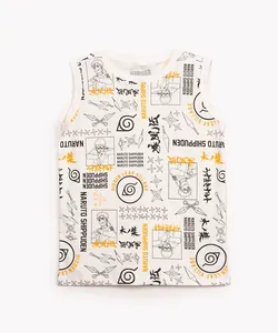 regata infantil de algodão naruto off white 12
