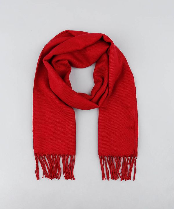 Lenço Feminino com Franjas Vermelho Único