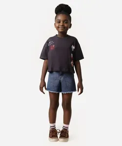 cropped juvenil de algodão hello kitty cinza 14