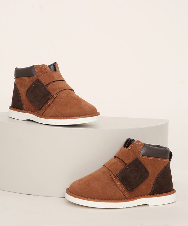 Bota Infantil com Velcro Molekinho Marrom 22