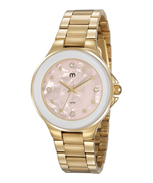 Kit de Relógio Analógico Mondaine Natural Feminino + Pulseira - 53951LPMGDE1K Dourado Único
