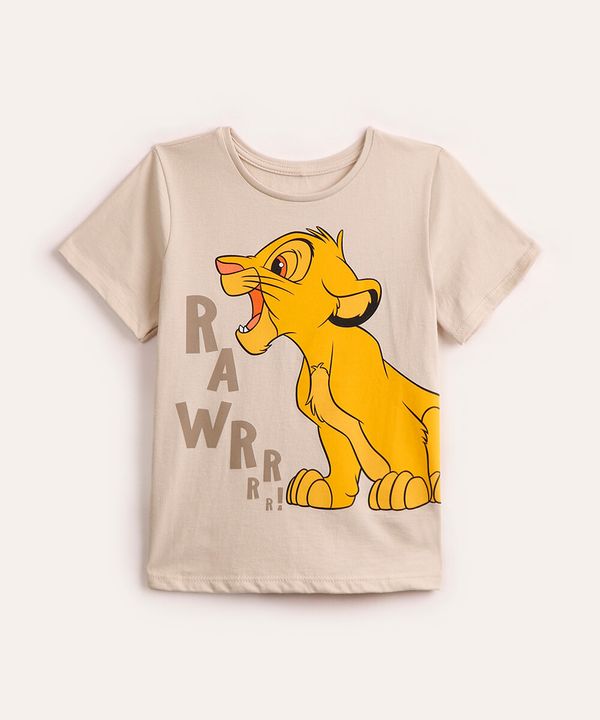 camiseta de algodão infantil simba bege 5