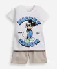 conjunto infantil de algodão mickey off white 4