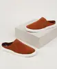 Tênis Slip On Mule Masculino Oneself em Suede Caramelo 40