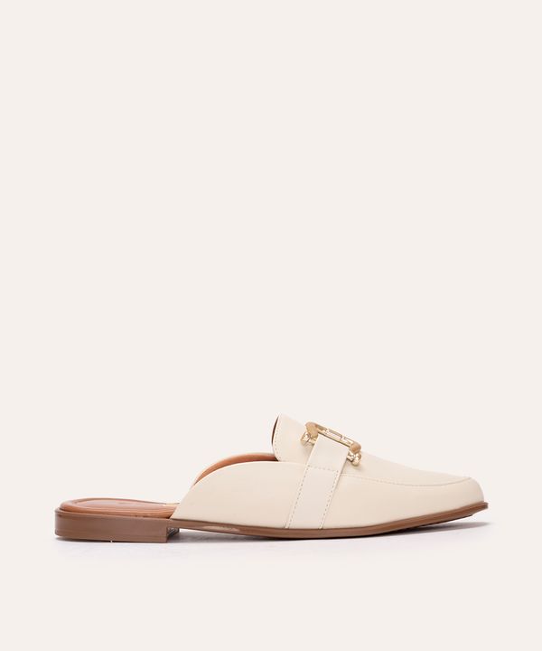 mule com fivela de metal vizzano off white 37