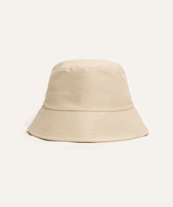 chapéu bucket de sarja bege claro Único