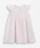 vestido infantil de algodão floral off white 6-9