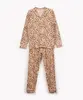 pijama de viscose infantil animal print manga longa rosa 10