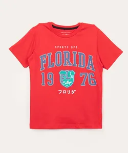 camiseta infantil manga curta college vermelha 6