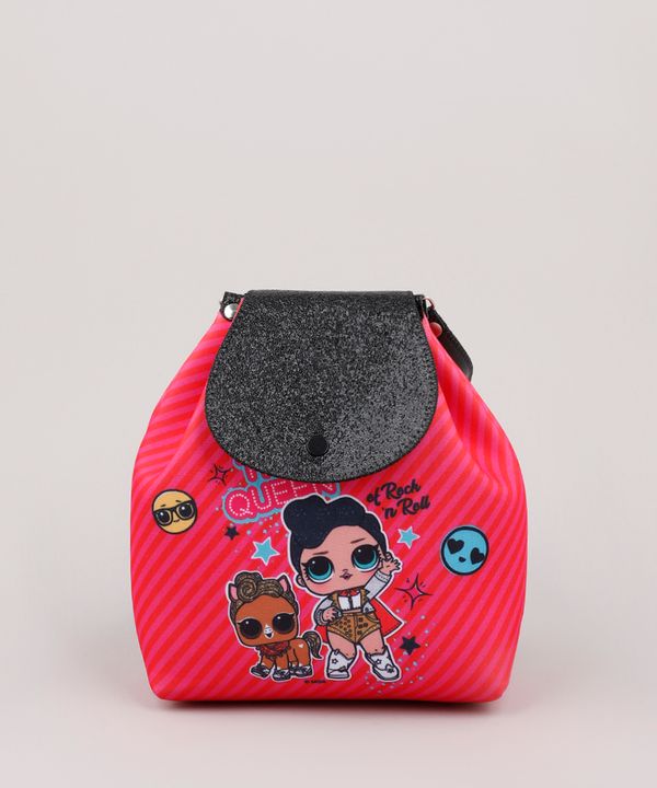 Mochila Infantil LOL Surprise Estampada Rosa Escuro Único