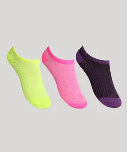 Kit de 3 Meias Infantis Soquete Multicor 22-25